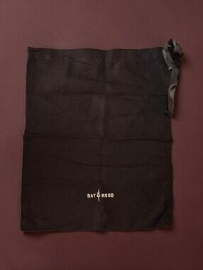 DAY & MOOD Black Drawstring Dust Bag 11"x14"